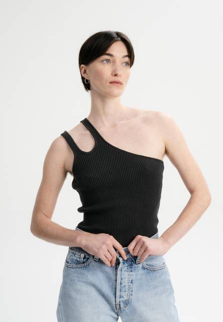 Melawear Damen One Shoulder Strick Top ROJANA