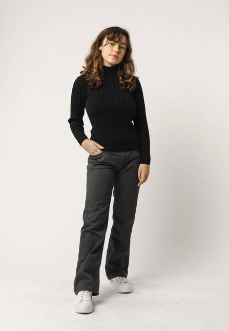 Melawear Damen Strickpullover Mit Mockneck AMBA