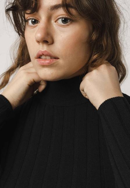 Melawear Damen Strickpullover Mit Mockneck AMBA