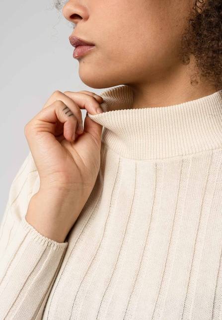 Melawear Damen Strickpullover Mit Mockneck AMBA