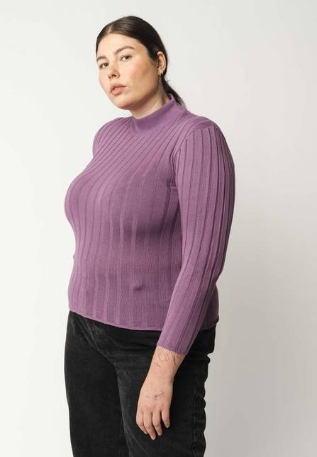 Melawear Damen Strickpullover Mit Mockneck AMBA
