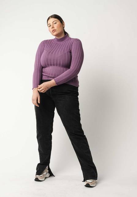 Melawear Damen Strickpullover Mit Mockneck AMBA
