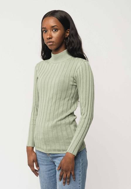Melawear Damen Strickpullover Mit Mockneck AMBA
