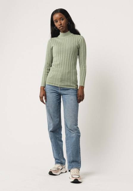 Melawear Damen Strickpullover Mit Mockneck AMBA
