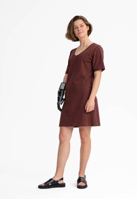 Melawear Damen V-Neck Kleid JANITRA