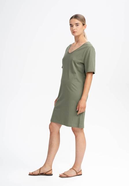 Melawear Damen V-Neck Kleid JANITRA