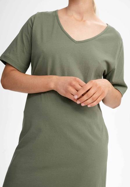 Melawear Damen V-Neck Kleid JANITRA