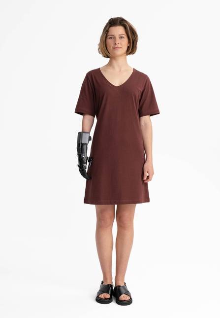 Melawear Damen V-Neck Kleid JANITRA