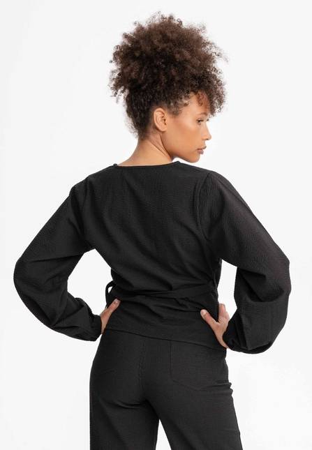 Melawear Damen Wickelbluse LILAM