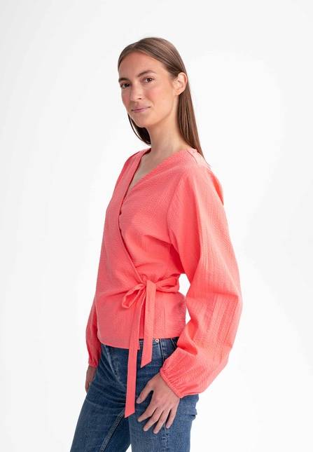 Melawear Damen Wickelbluse LILAM