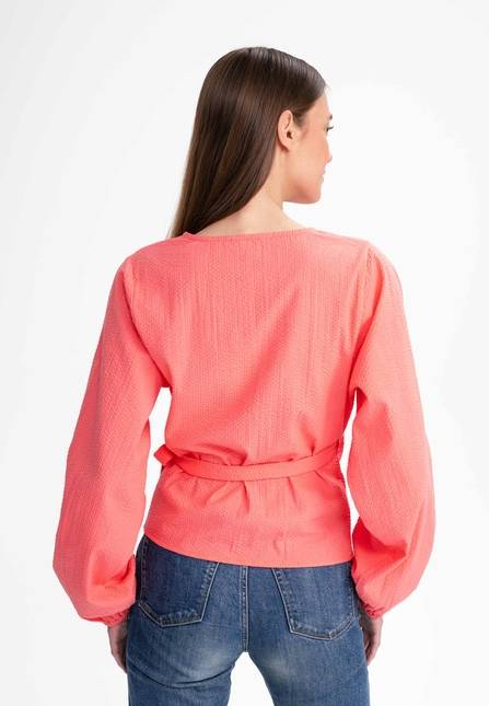 Melawear Damen Wickelbluse LILAM