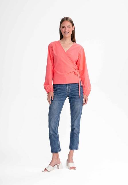 Melawear Damen Wickelbluse LILAM