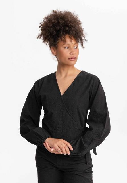 Melawear Damen Wickelbluse LILAM