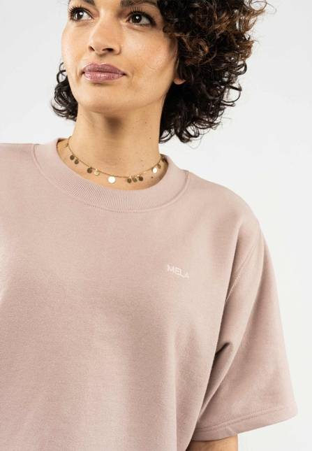Melawear French Terry Cropped T-Shirt DEEPALI
