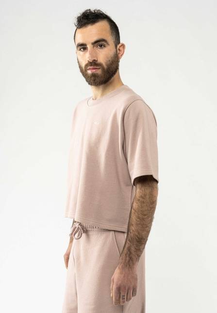Melawear French Terry Cropped T-Shirt DEEPALI