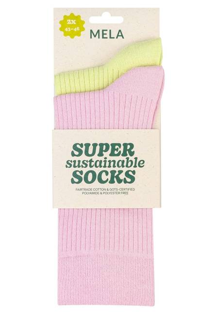 Melawear Gerippte Socken 2er Pack