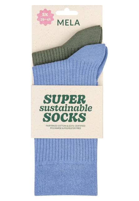 Melawear Gerippte Socken 2er Pack