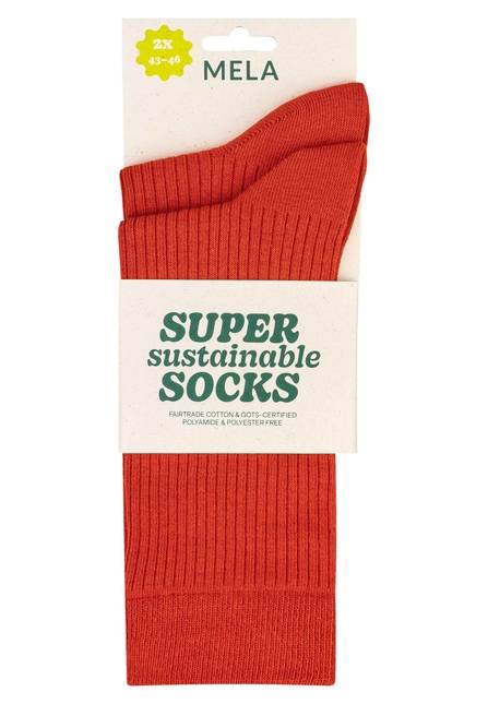 Melawear Gerippte Socken 2er Pack