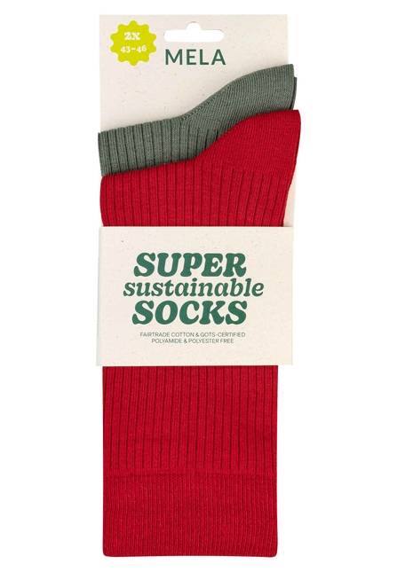 Melawear Gerippte Socken 2er Pack