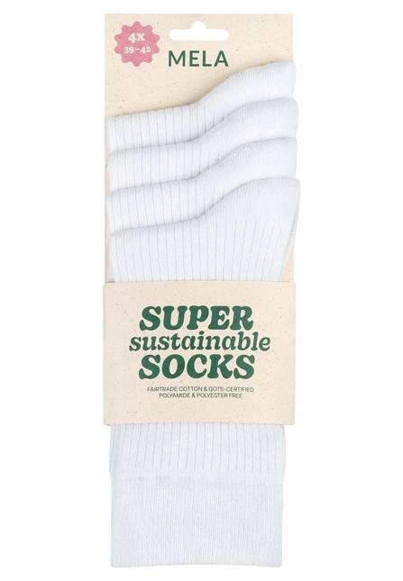 Melawear Gerippte Socken 4er Pack