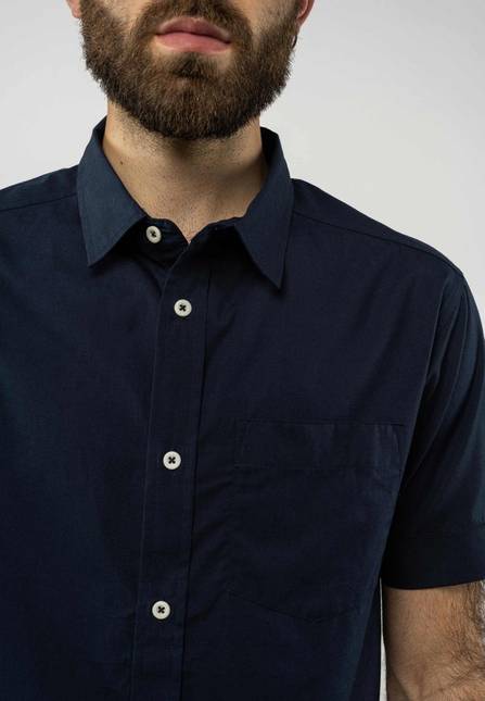 Melawear Herren Hemd Kurzärmlig DEEPAK