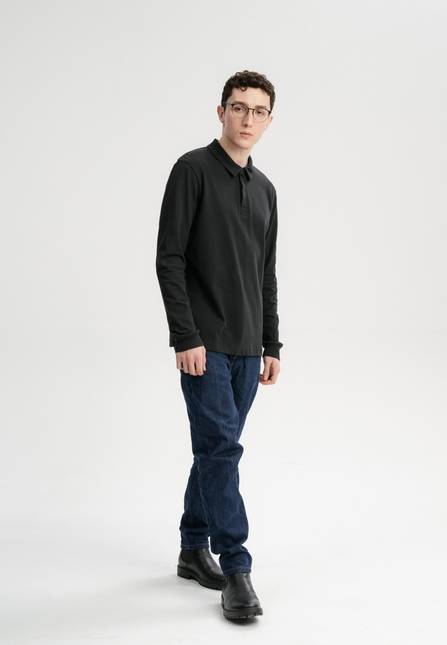 Melawear Herren Langarm Polo Shirt DIVIT