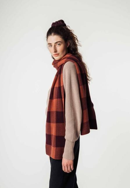 Melawear Jacquard Rippstrick Schal ASMEE