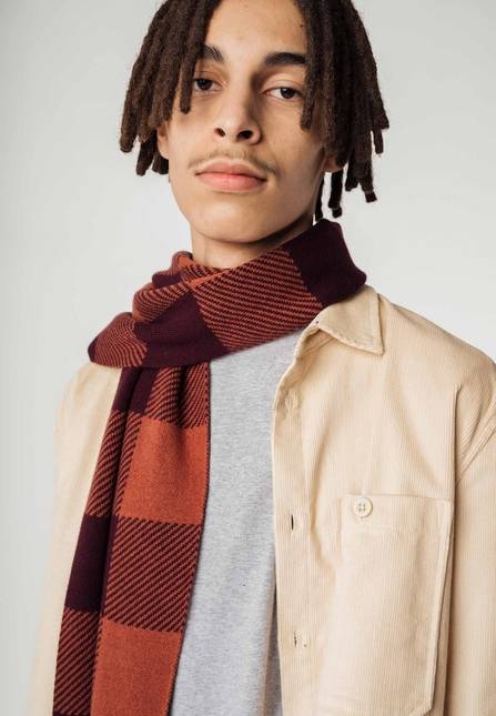 Melawear Jacquard Rippstrick Schal ASMEE