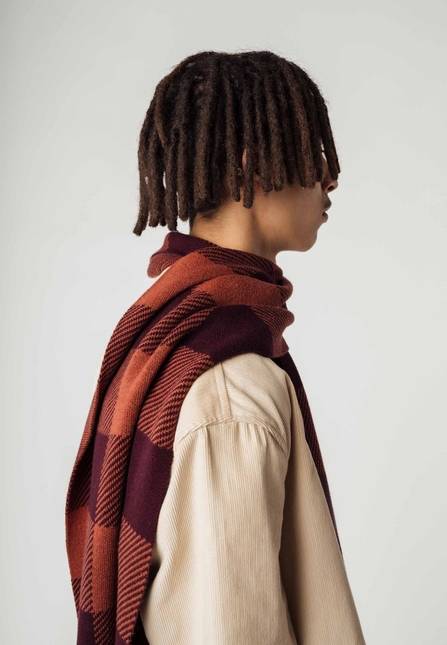 Melawear Jacquard Rippstrick Schal ASMEE