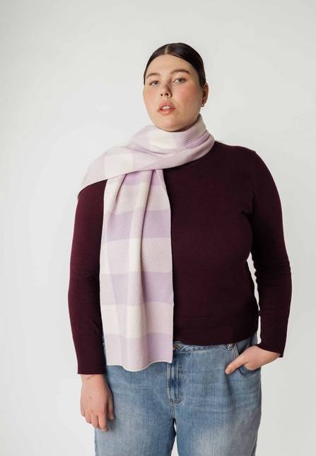 Melawear Jacquard Rippstrick Schal ASMEE