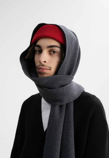 Melawear Jacquard Rippstrick Schal ASMEE