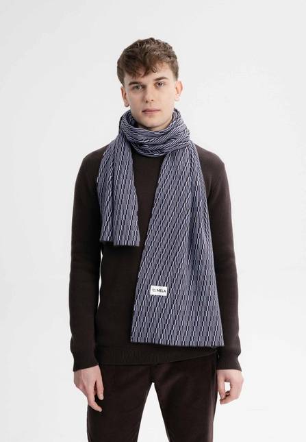 Melawear Jacquard Rippstrick Schal ASMEE