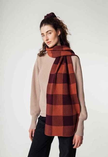 Melawear Jacquard Rippstrick Schal ASMEE