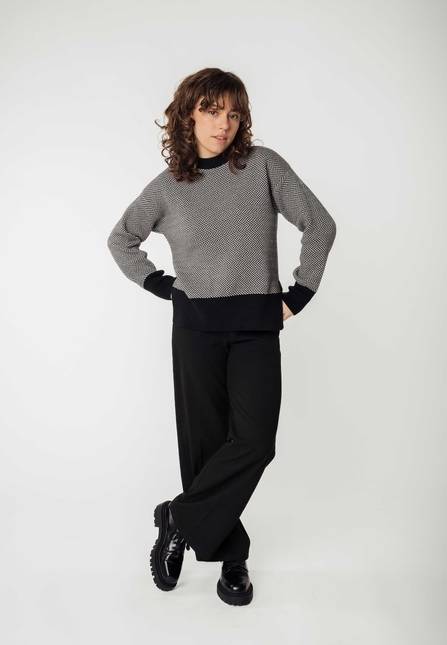 Melawear Jacquard Strickpullover FAIZA