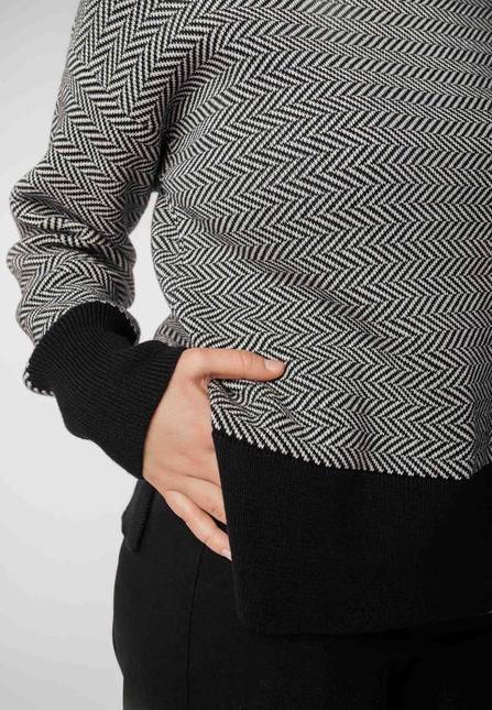 Melawear Jacquard Strickpullover FAIZA