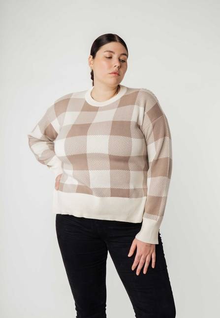 Melawear Jacquard Strickpullover FAIZA