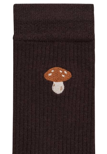 Melawear Unisex Gerippte Socken Stickerei 1er Pack