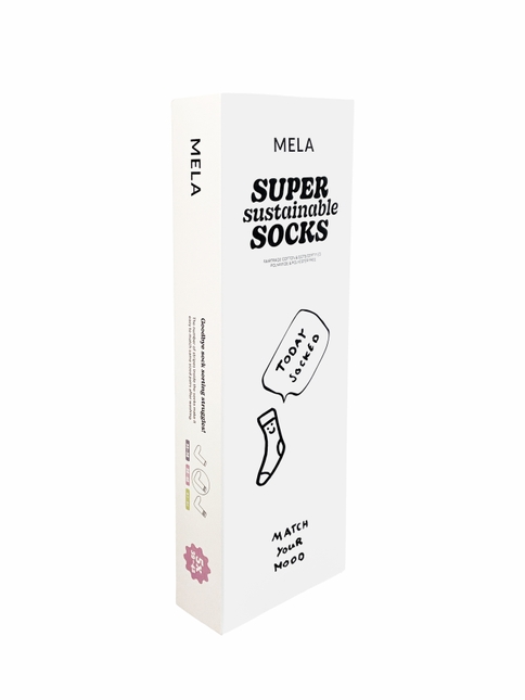 Melawear Unisex Gerippte Socken Stickerei 5er Pack