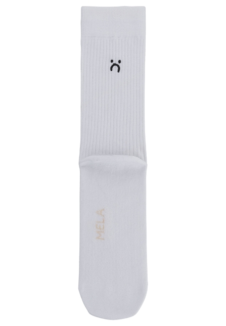 Melawear Unisex Gerippte Socken Stickerei 5er Pack