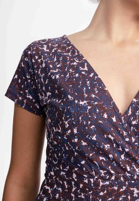 Melawear V-Neck Kleid Lang SHREOSHI