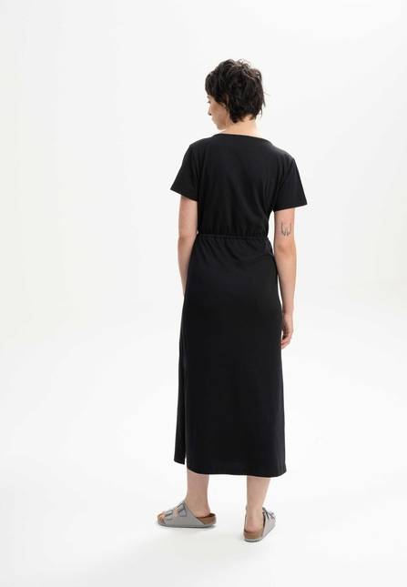 Melawear V-Neck Kleid Lang SHREOSHI