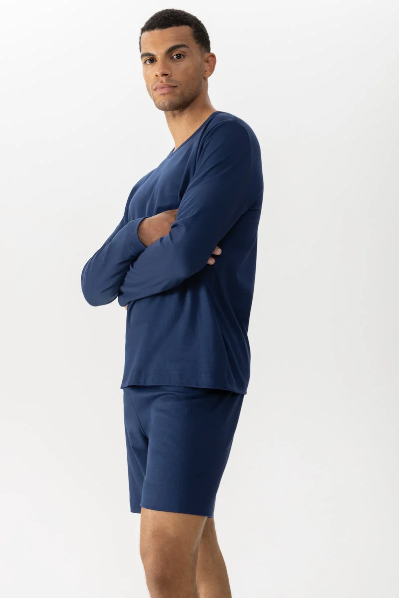 Merxx Langarm-T-Shirt Serie Solid Night