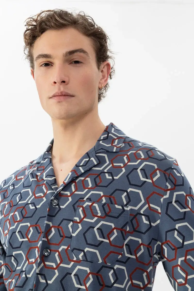 Merxx Langer Pyjama Serie Hexagon Mix