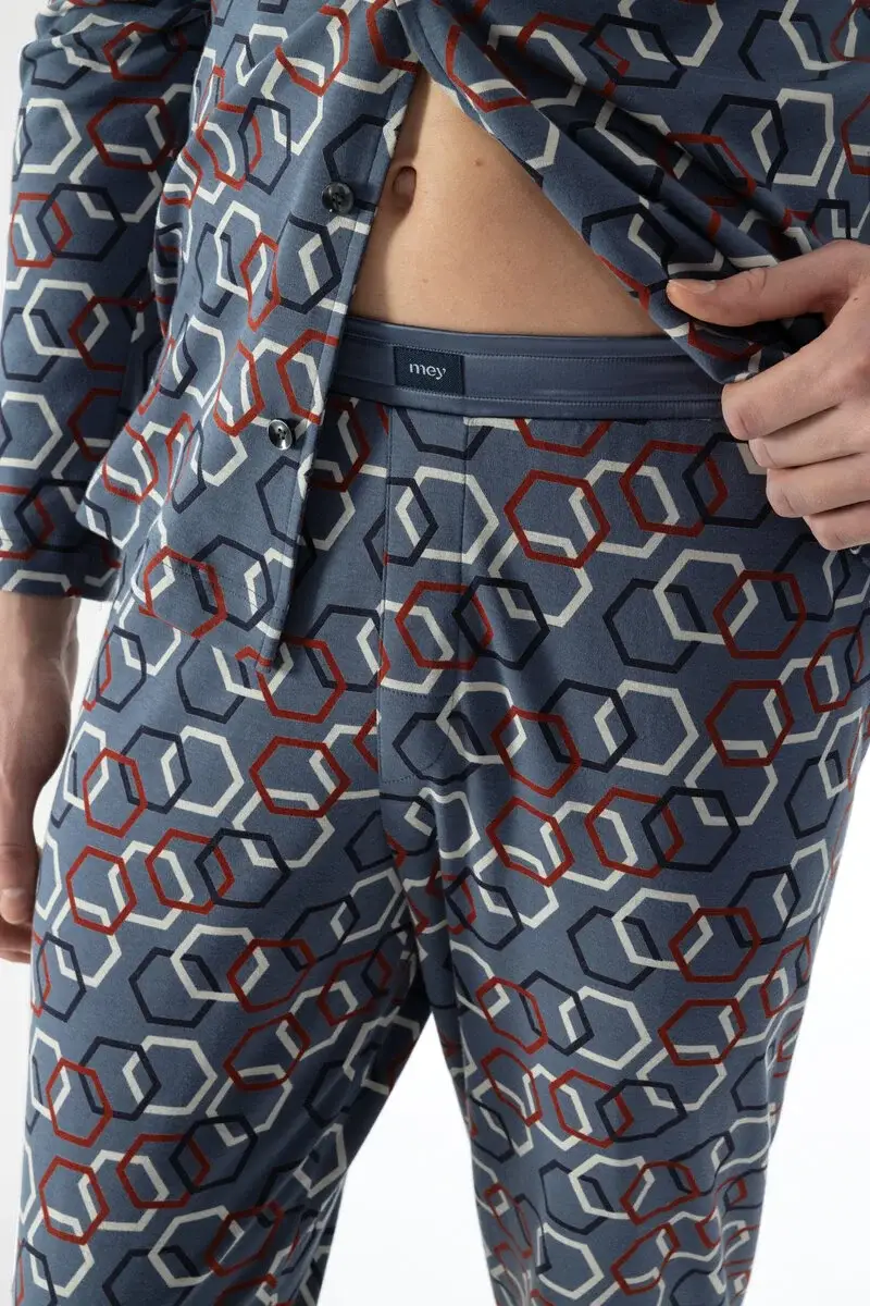 Merxx Langer Pyjama Serie Hexagon Mix
