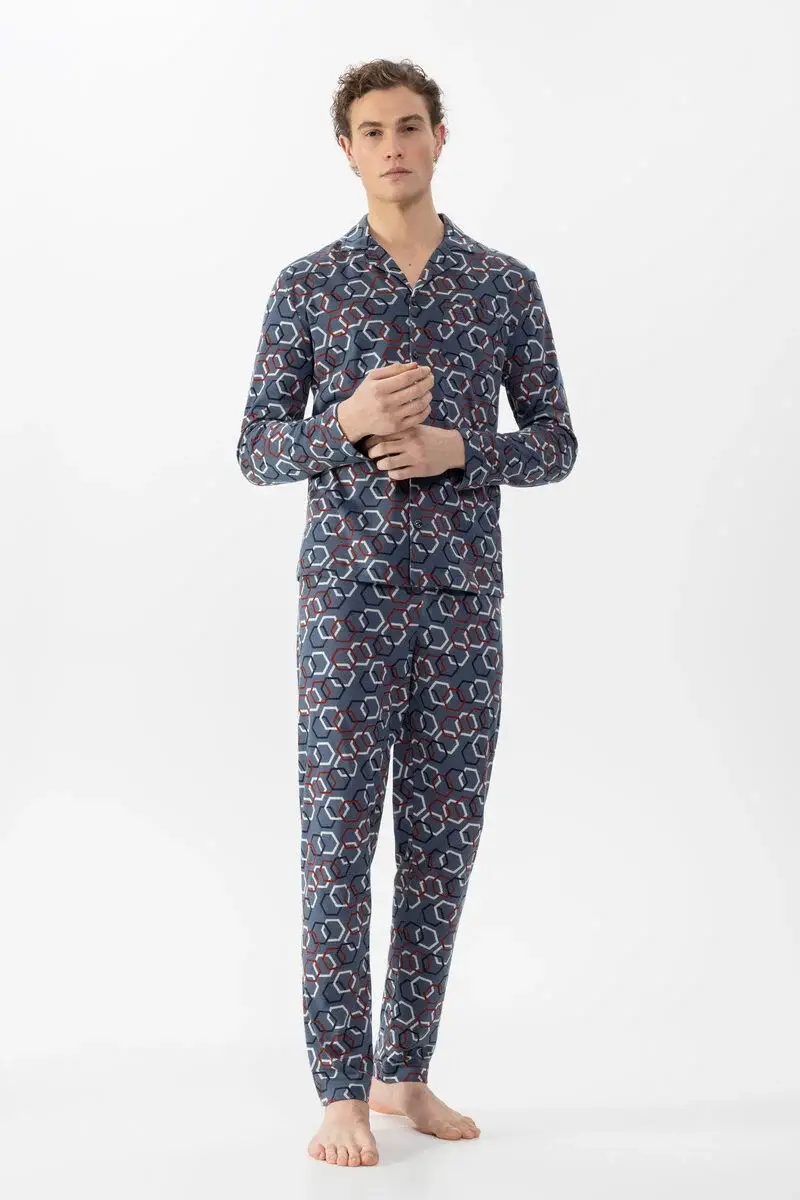 Merxx Langer Pyjama Serie Hexagon Mix