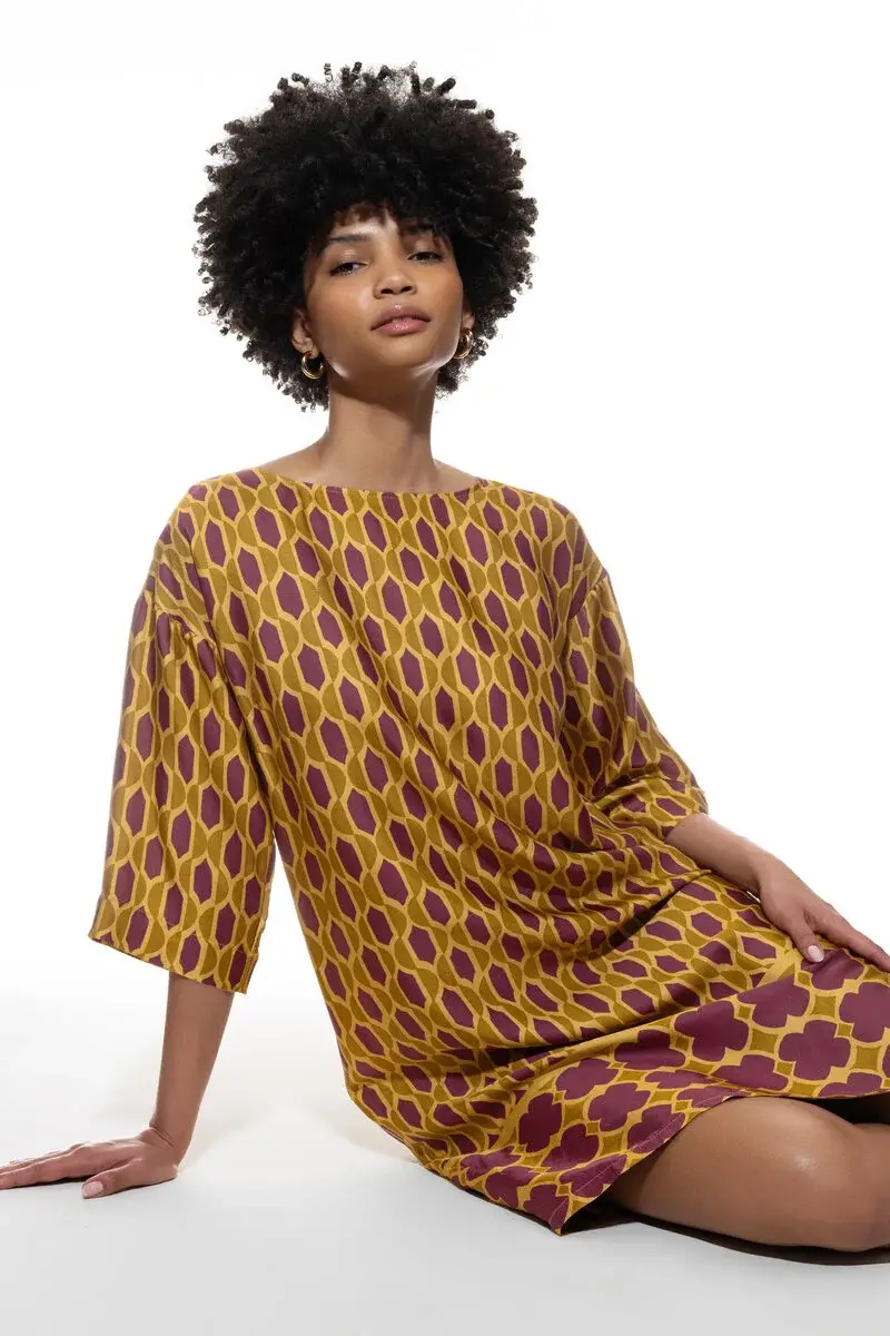 Merxx Nachthemd 3/4 Arm Serie Oriental Flow