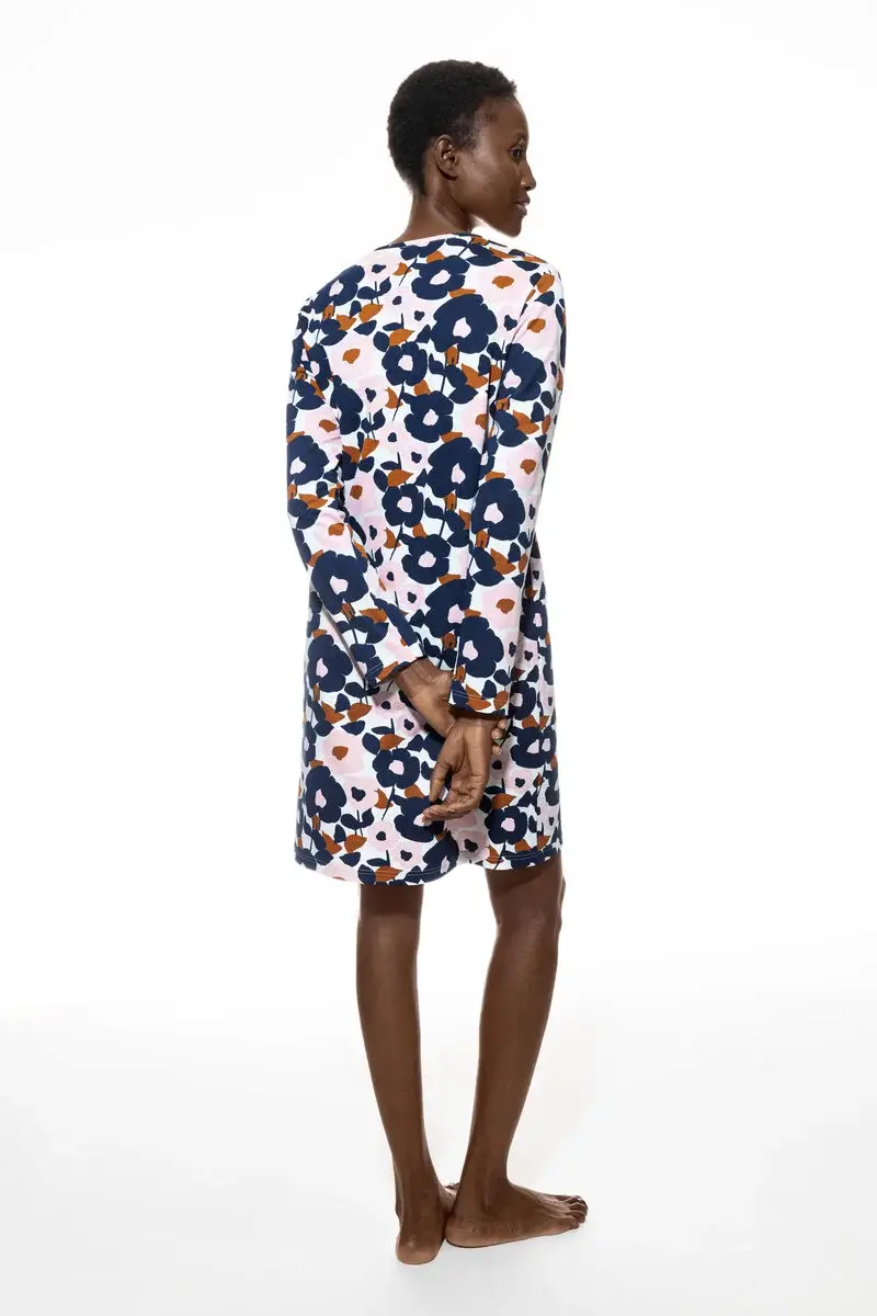 Merxx Nachthemd Langarm Serie Abstract Flowers