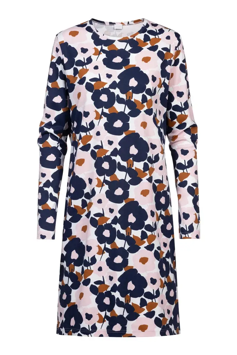 Merxx Nachthemd Langarm Serie Abstract Flowers