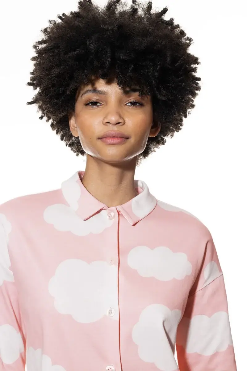 Merxx Nachthemd Langarm Serie Clouds