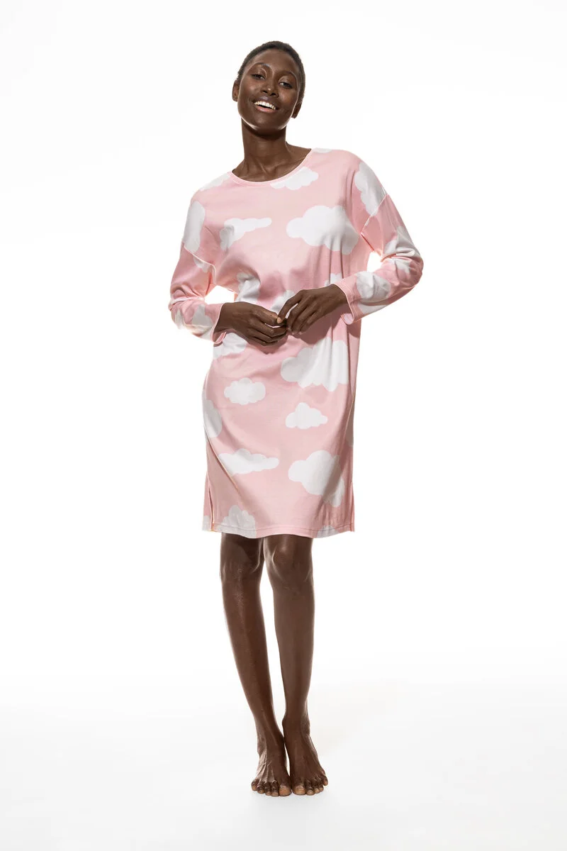 Merxx Nachthemd langarm Serie Clouds